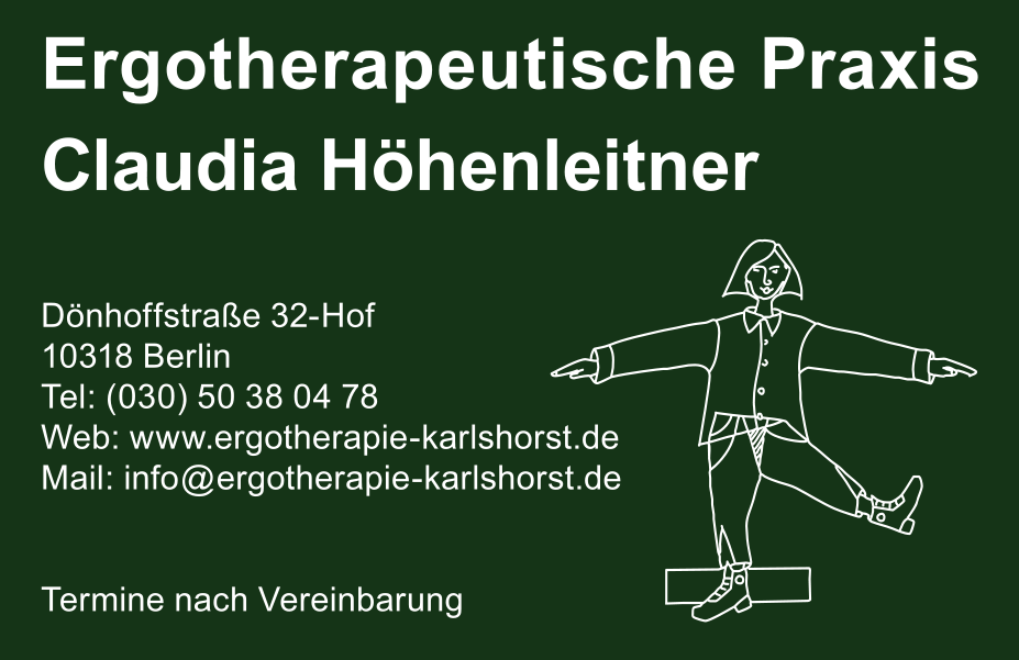 Visitenkarte Vorderseite Ergotherapeutische Praxis